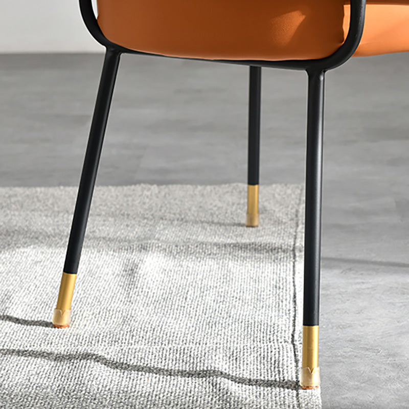 Sillas de comedor nórdicas Sillón Parsons para cocina con patas de metal