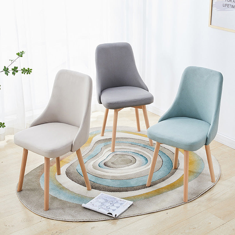 Silla lateral de comedor de madera moderna Parsons, silla sin brazos para restaurante