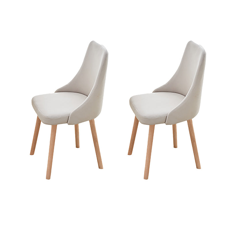 Silla lateral de comedor de madera moderna Parsons, silla sin brazos para restaurante
