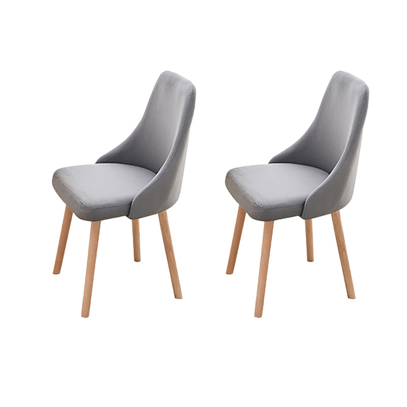 Silla lateral de comedor de madera moderna Parsons, silla sin brazos para restaurante