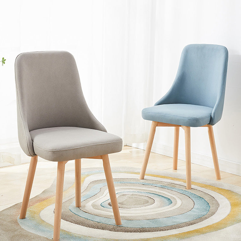 Silla lateral de comedor de madera moderna Parsons, silla sin brazos para restaurante