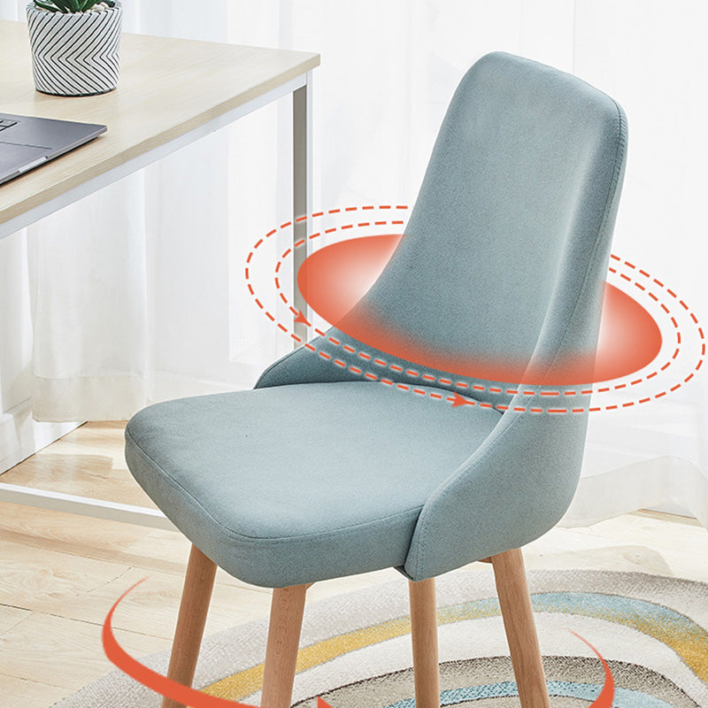 Silla lateral de comedor de madera moderna Parsons, silla sin brazos para restaurante
