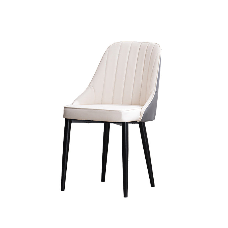 Silla lateral interior escandinava Silla de comedor Parsons tapizada de metal
