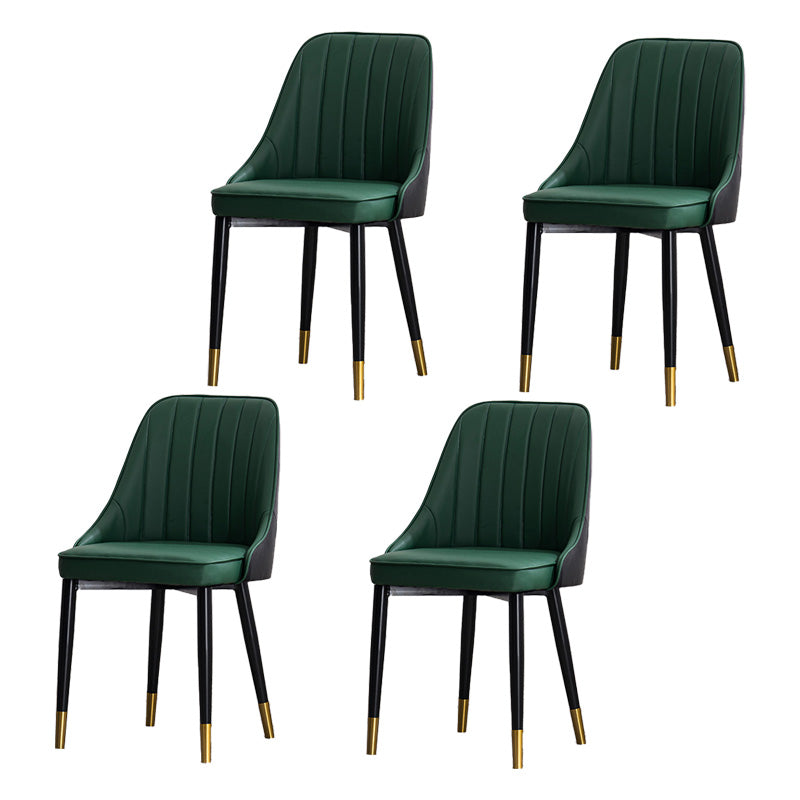 Silla lateral interior escandinava Silla de comedor Parsons tapizada de metal