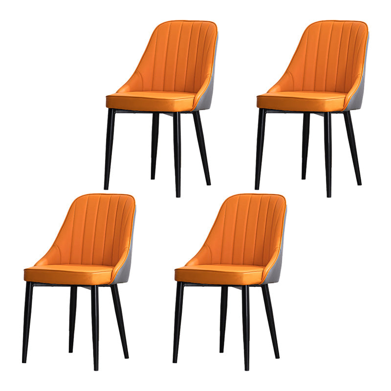 Silla lateral interior escandinava Silla de comedor Parsons tapizada de metal