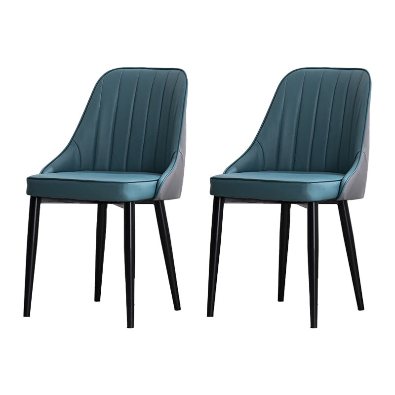 Silla lateral interior escandinava Silla de comedor Parsons tapizada de metal