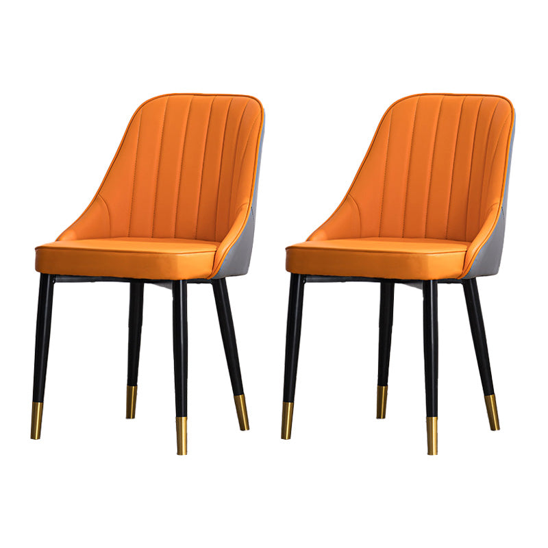 Silla lateral interior escandinava Silla de comedor Parsons tapizada de metal