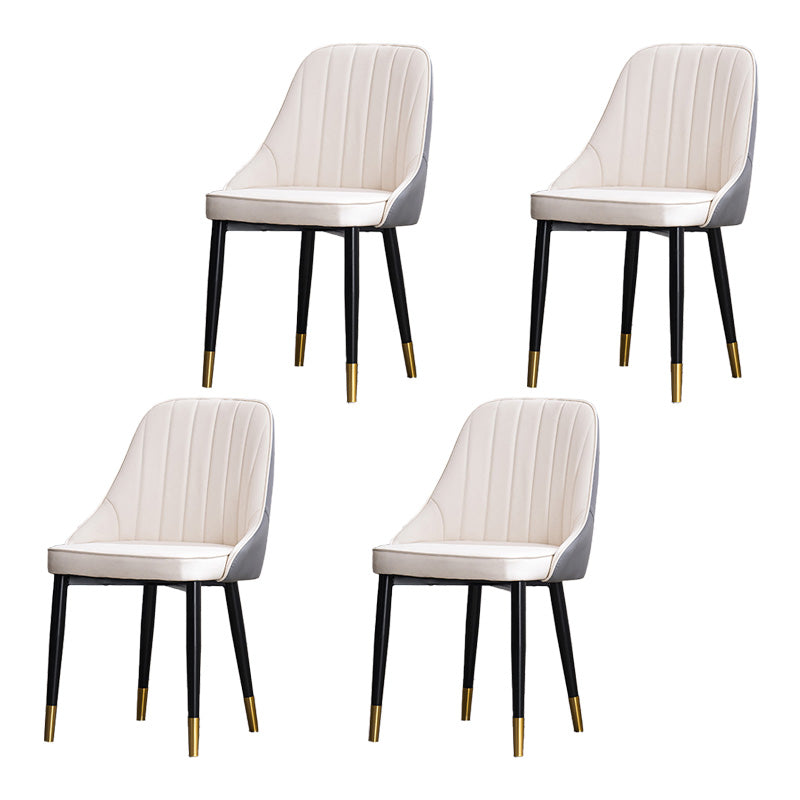 Silla lateral interior escandinava Silla de comedor Parsons tapizada de metal