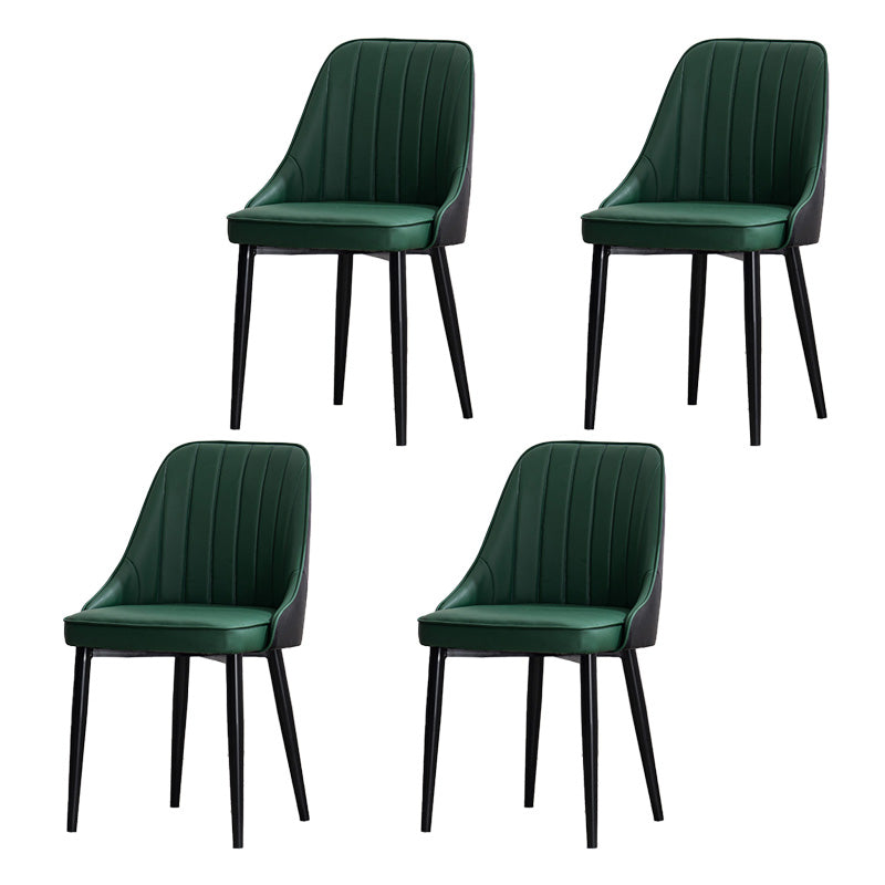 Silla lateral interior escandinava Silla de comedor Parsons tapizada de metal