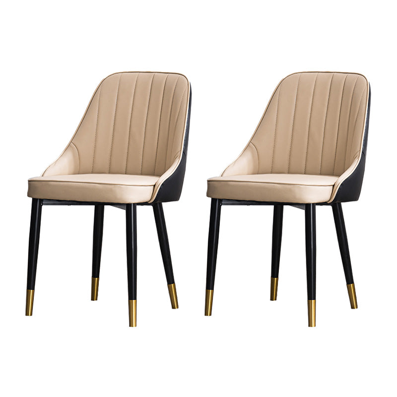 Silla lateral interior escandinava Silla de comedor Parsons tapizada de metal