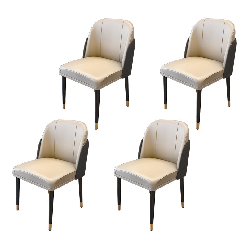 Silla lateral escandinava para el hogar Silla de comedor Parsons tapizada de metal