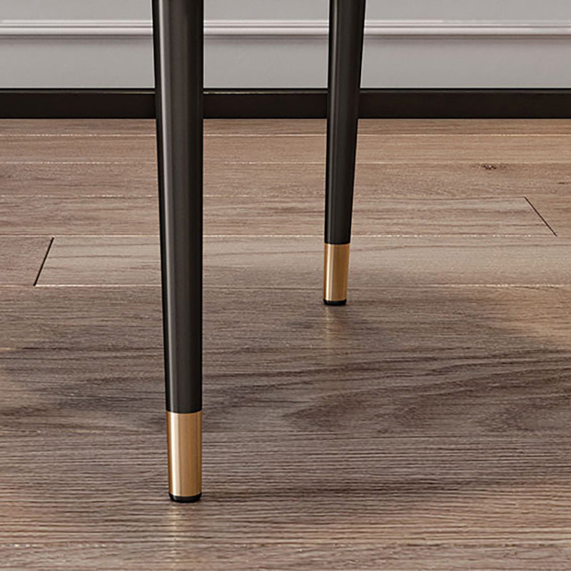 Silla lateral escandinava para el hogar Silla de comedor Parsons tapizada de metal