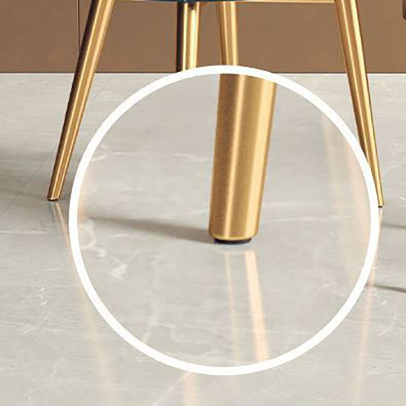 Silla de comedor de cuero de estilo nórdico, sillas de comedor de metal sin brazos para uso doméstico