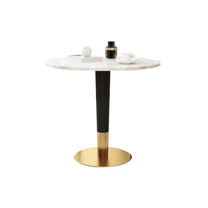 1/2/4/5 Pcs Metal Glam Dining Room Set with Round Table and Arm Chairs Dinette Set