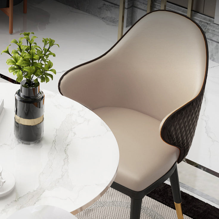 1/2/4/5 Pcs Metal Glam Dining Room Set with Round Table and Arm Chairs Dinette Set