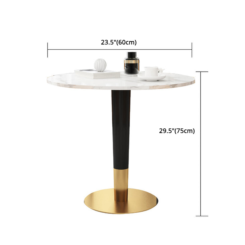 1/2/4/5 Pcs Metal Glam Dining Room Set with Round Table and Arm Chairs Dinette Set