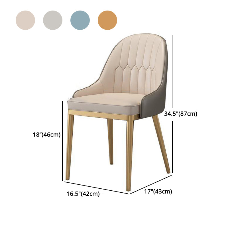 1/4/5/7 Pcs Metal Glam Dining Room Set with Rectangle Table and Leather Chairs Dining Set