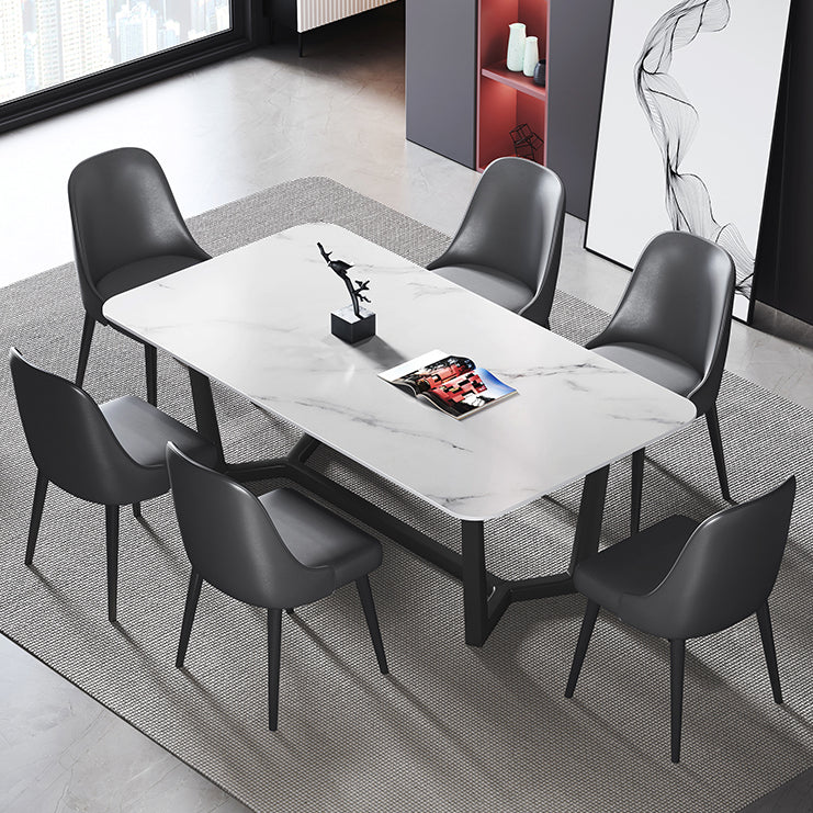 Modern 1/2/5/7 Pieces Rectangle Dining Set Sintered Stone Dining Table Set