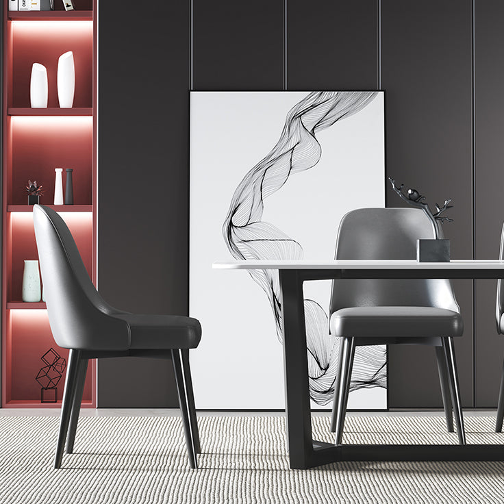 Modern 1/2/5/7 Pieces Rectangle Dining Set Sintered Stone Dining Table Set