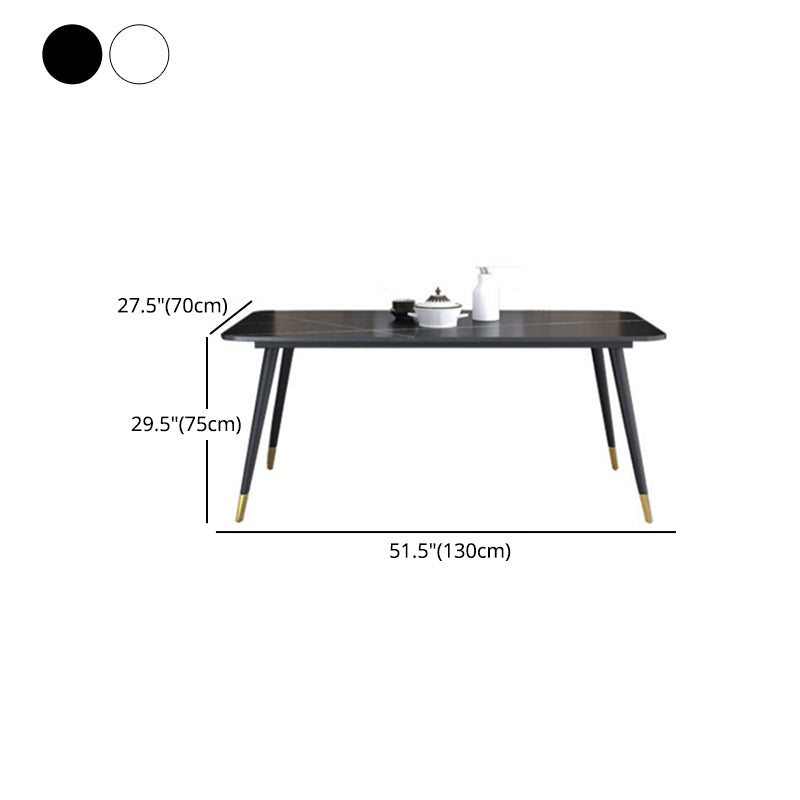Modern 1/2/5/7 Pieces Rectangle Dining Set Sintered Stone Dining Table Set with Chairs