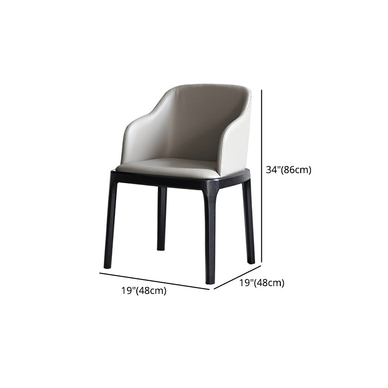 1/3/4/5/7 Pieces Modern Dining Set with Grey Top Table and Leather Chairs Dinette Set