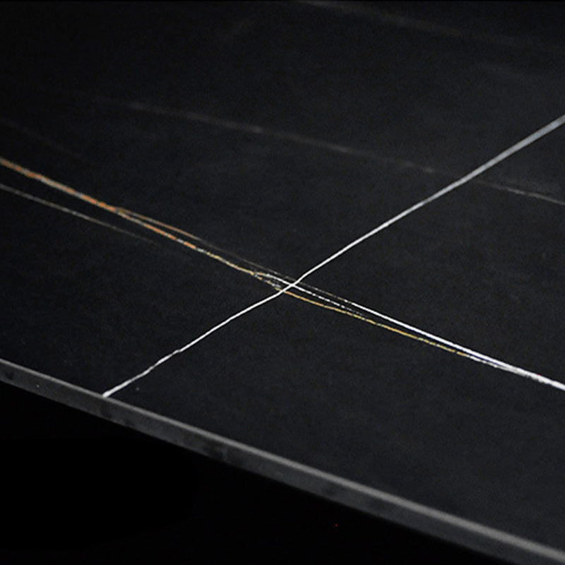 Modern 1/2/5/7 Pieces Black Dining Set Rectangle Sintered Stone Dining Table Set