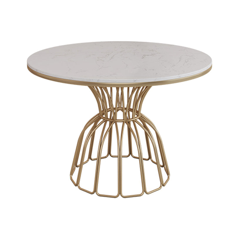 Glam 1/4/5 Pieces Round Dining Set Sintered Stone Dining Table Set for Home Use