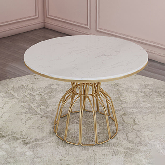 Glam 1/4/5 Pieces Round Dining Set Sintered Stone Dining Table Set for Home Use