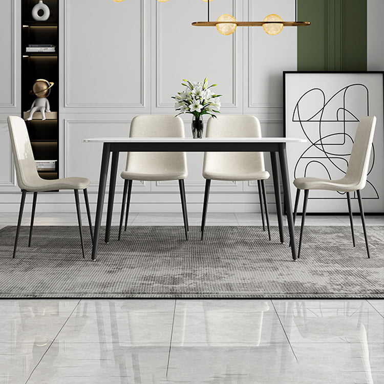 Modern 1/2/5/7 Pieces Dining Set Rectangle Sintered Stone Dining Table Set