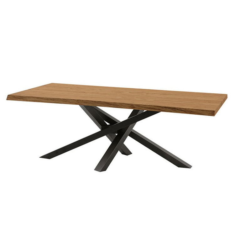 Industrial Style Rectangle Furniture Pine Solid Wood Dining Site Table