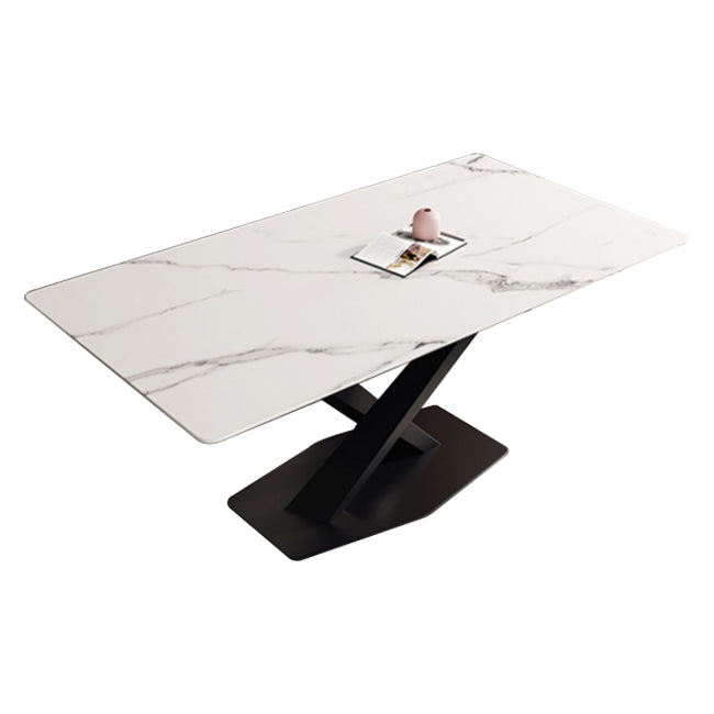 Industriële keuken Standaard eettafel Eettafel van gesinterd steen met voetstuk