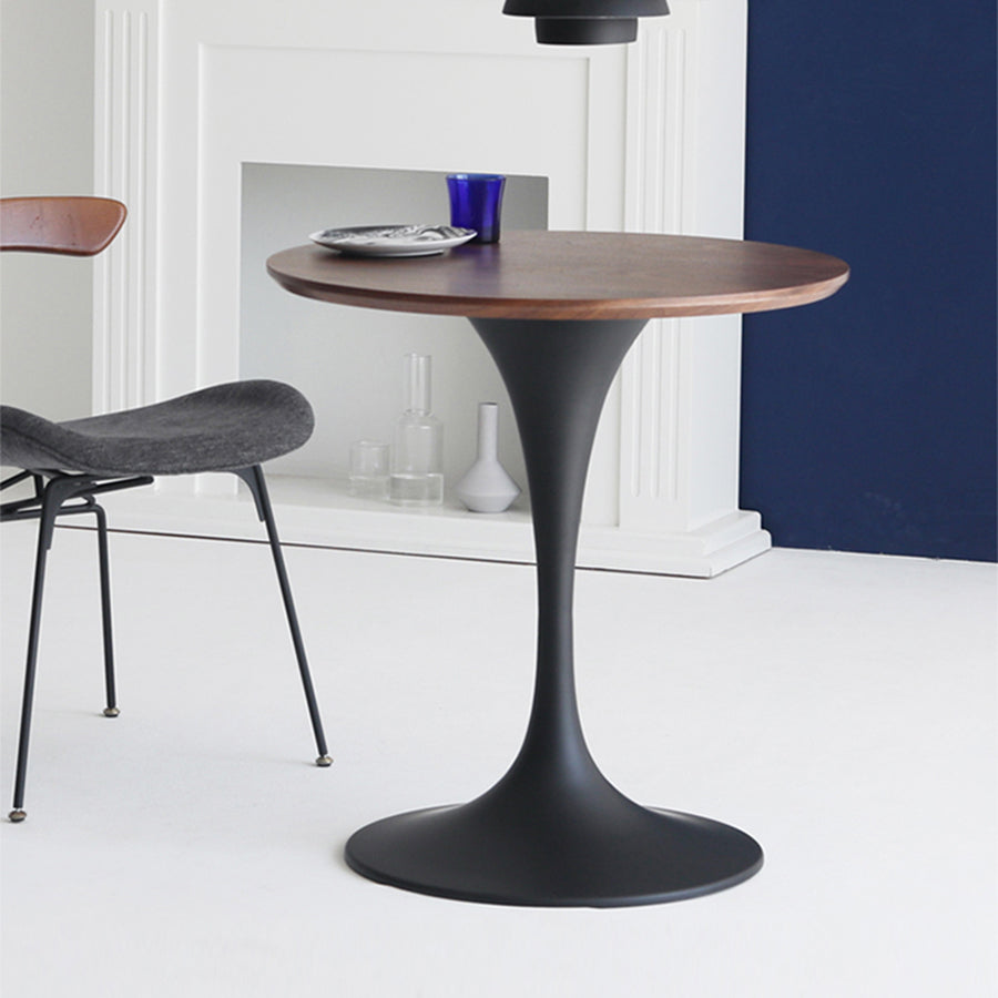 Mesa minimalista de mesa estándar redonda MDF Mesa de comedor de cocina con base de tulipán