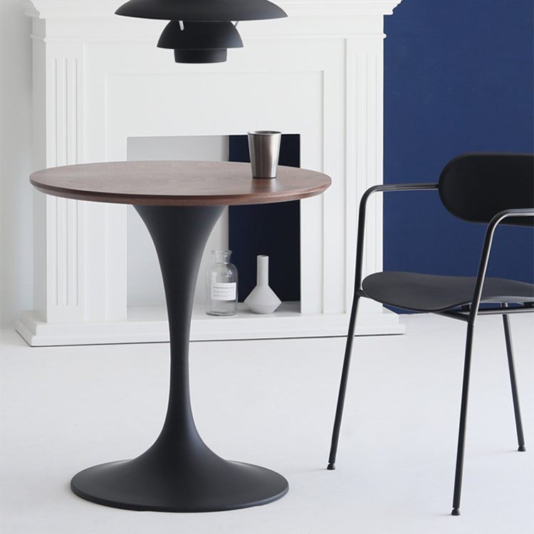 Mesa minimalista de mesa estándar redonda MDF Mesa de comedor de cocina con base de tulipán