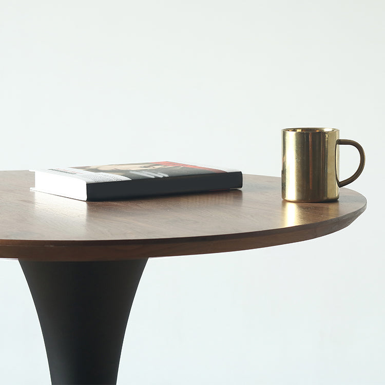 Table à manger ronde moderne en bois Table à manger de cuisine standard avec base en tulipe