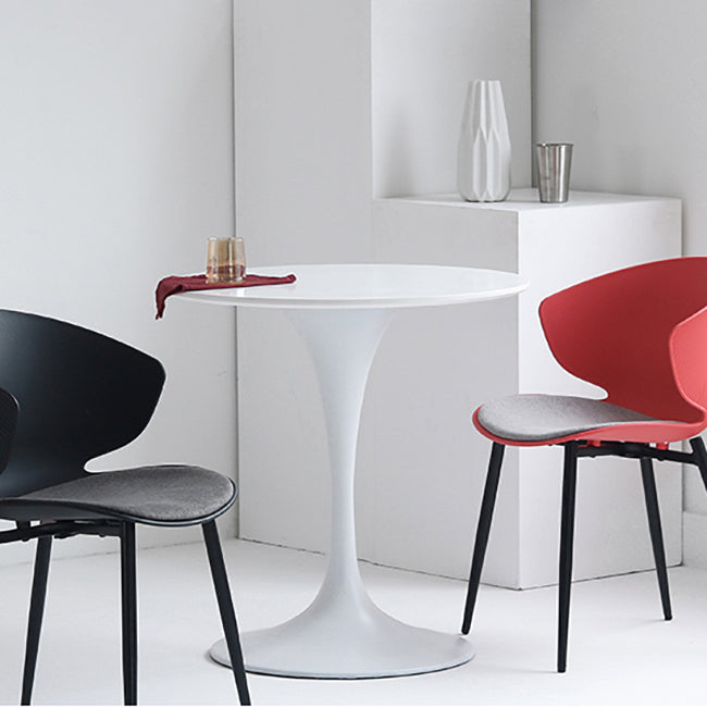 Table à manger ronde moderne en bois Table à manger de cuisine standard avec base en tulipe