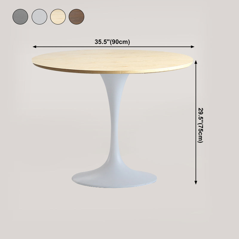 Table à manger ronde moderne en bois Table à manger de cuisine standard avec base en tulipe