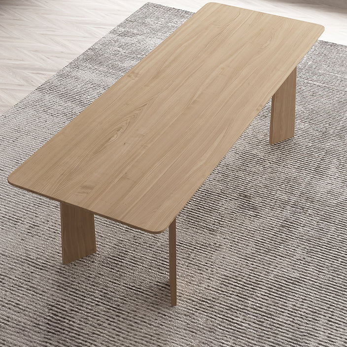 Solid Wood Contemporary Dining Table Rectangular Dining Table with 4 Legs