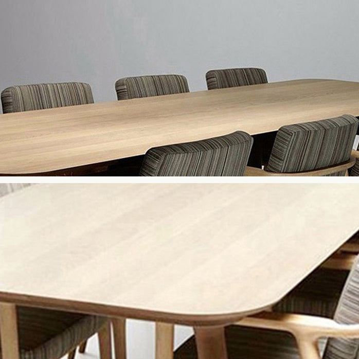 Rectangle Contemporary Dining Table Pine Wood Top Table with 4 Legs