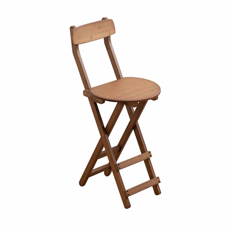 Taburetes de bar de madera sin brazos de estilo nórdico, taburetes de bar plegables, 1 pieza