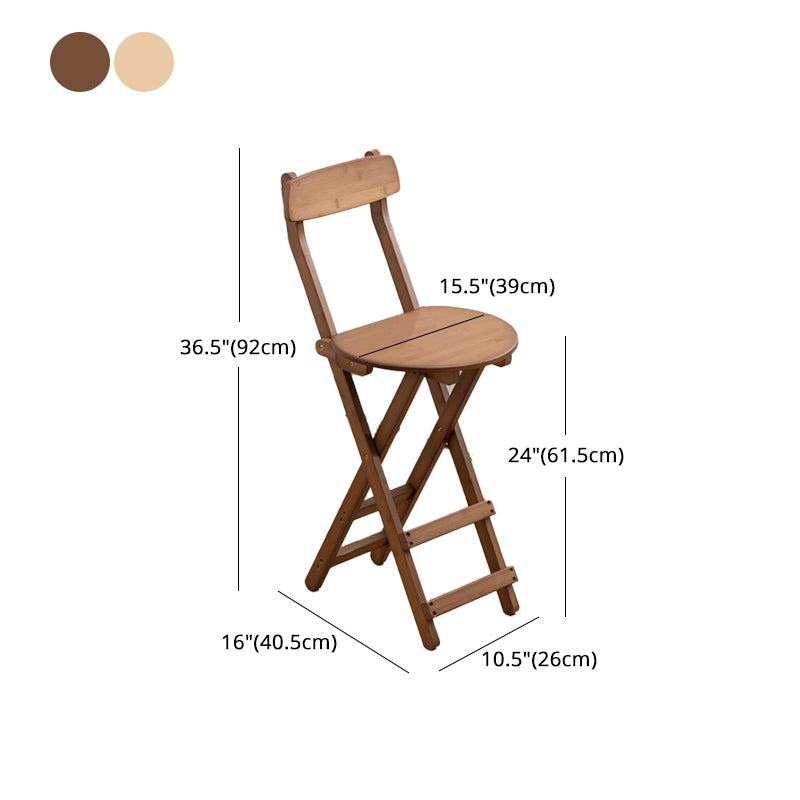 Taburetes de bar de madera sin brazos de estilo nórdico, taburetes de bar plegables, 1 pieza