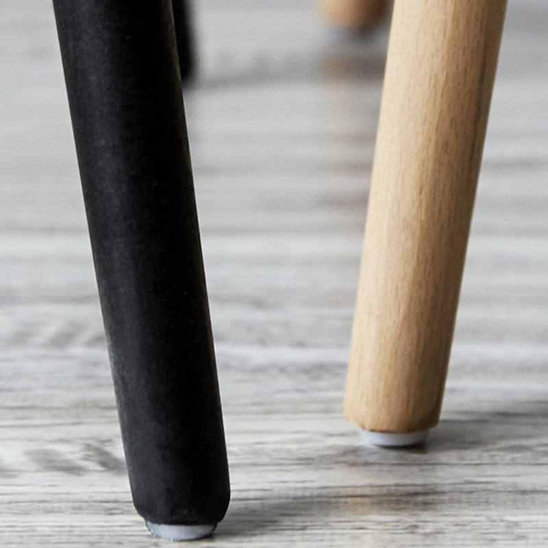 Taburetes de madera escandinavos para mostrador, taburetes de bar de plástico con respaldo bajo y reposapiés