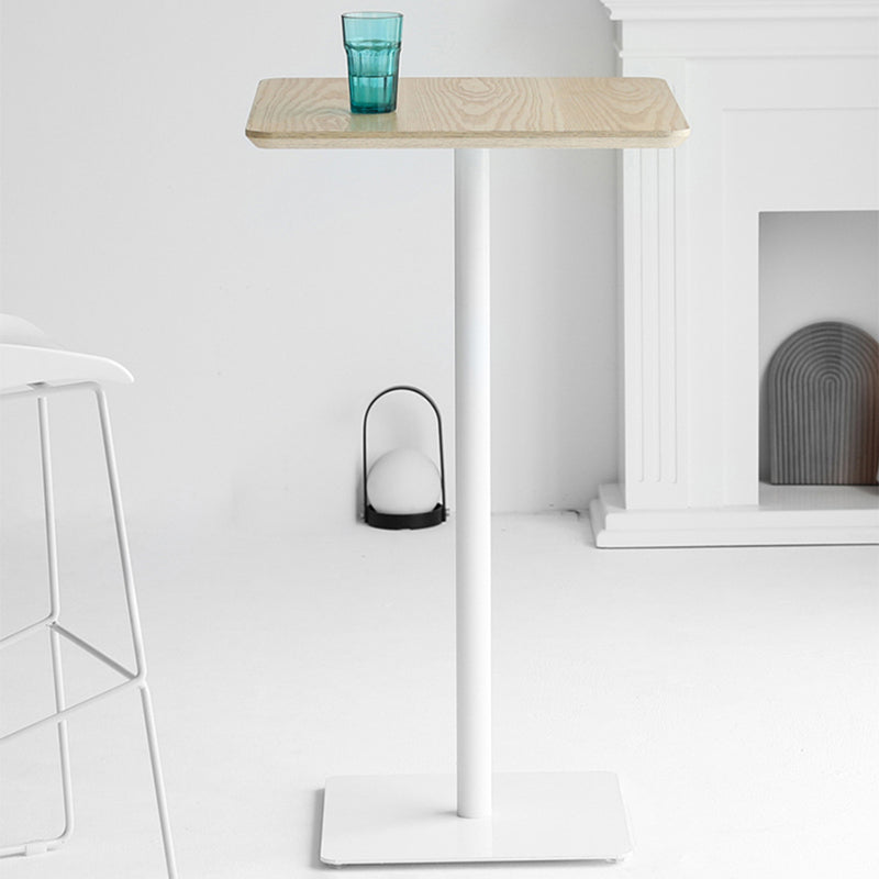 42-inch Height Bar Table Industrial Style Pub Table with Wood Top for Dining Room