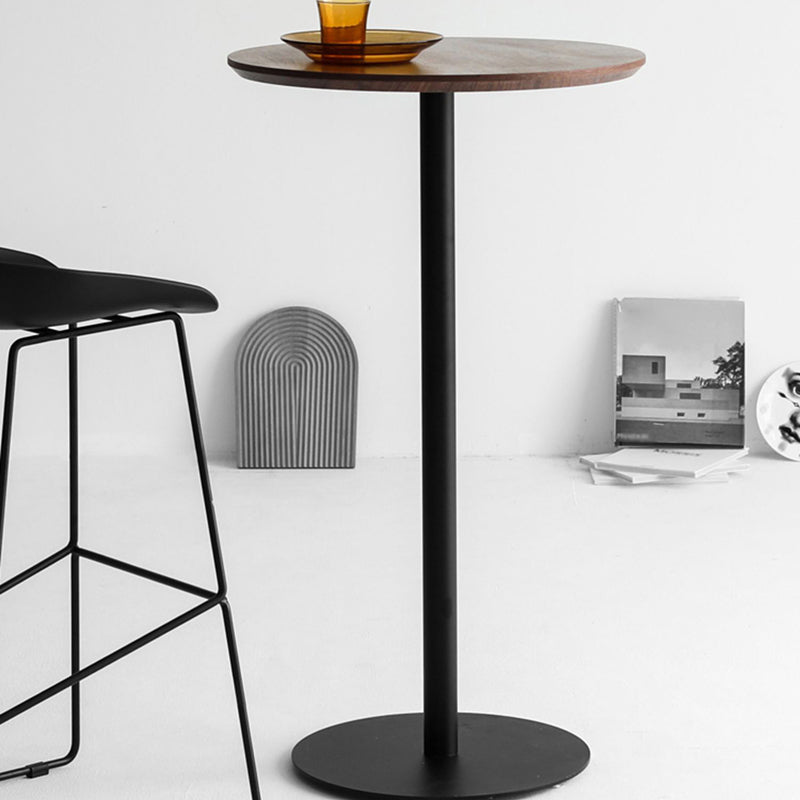 42-inch Height Bar Table Industrial Style Pub Table with Wood Top for Dining Room