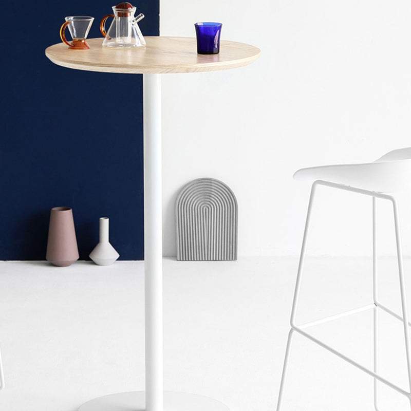 42-inch Height Bar Table Industrial Style Pub Table with Wood Top for Dining Room