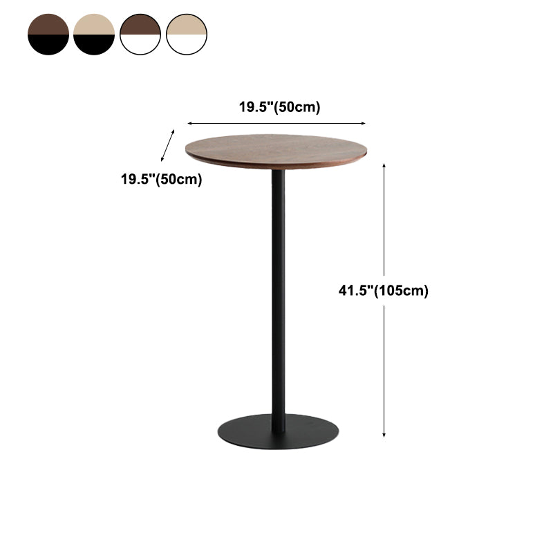 42-inch Height Bar Table Industrial Style Pub Table with Wood Top for Dining Room
