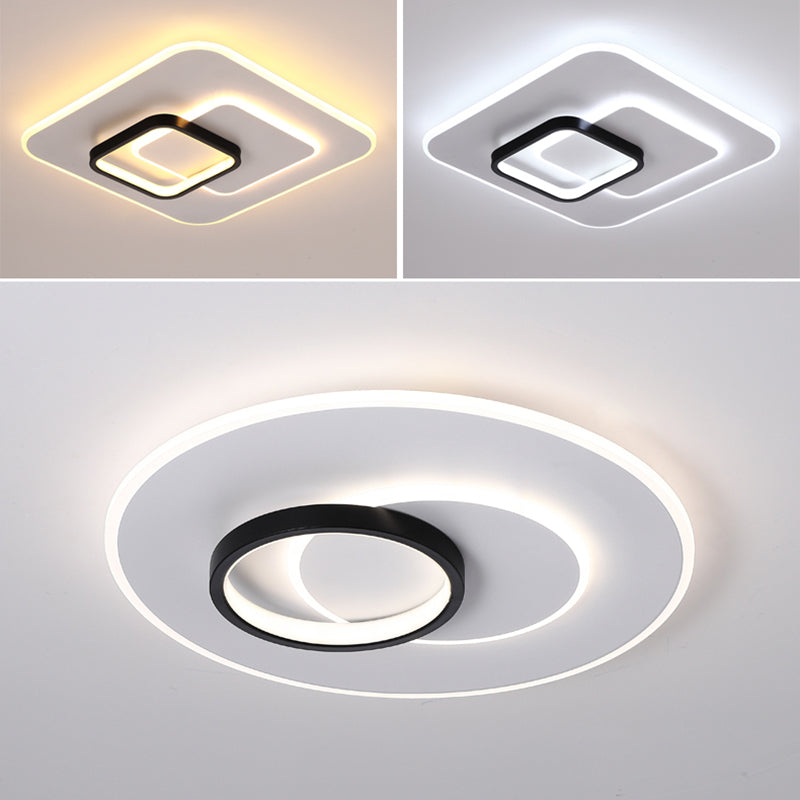 Luminaire de plafond encastré contemporain, plafonniers LED pour chambre à coucher
