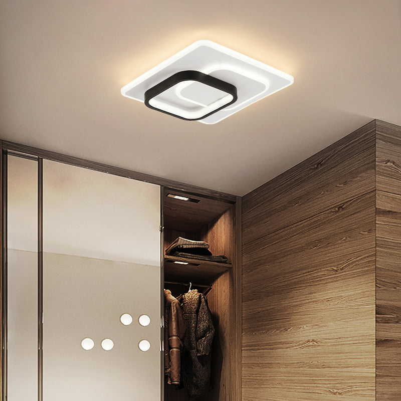 Luminaire de plafond encastré contemporain, plafonniers LED pour chambre à coucher