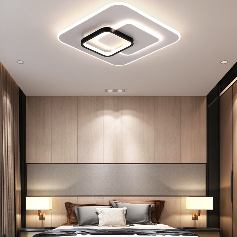 Luminaire de plafond encastré contemporain, plafonniers LED pour chambre à coucher