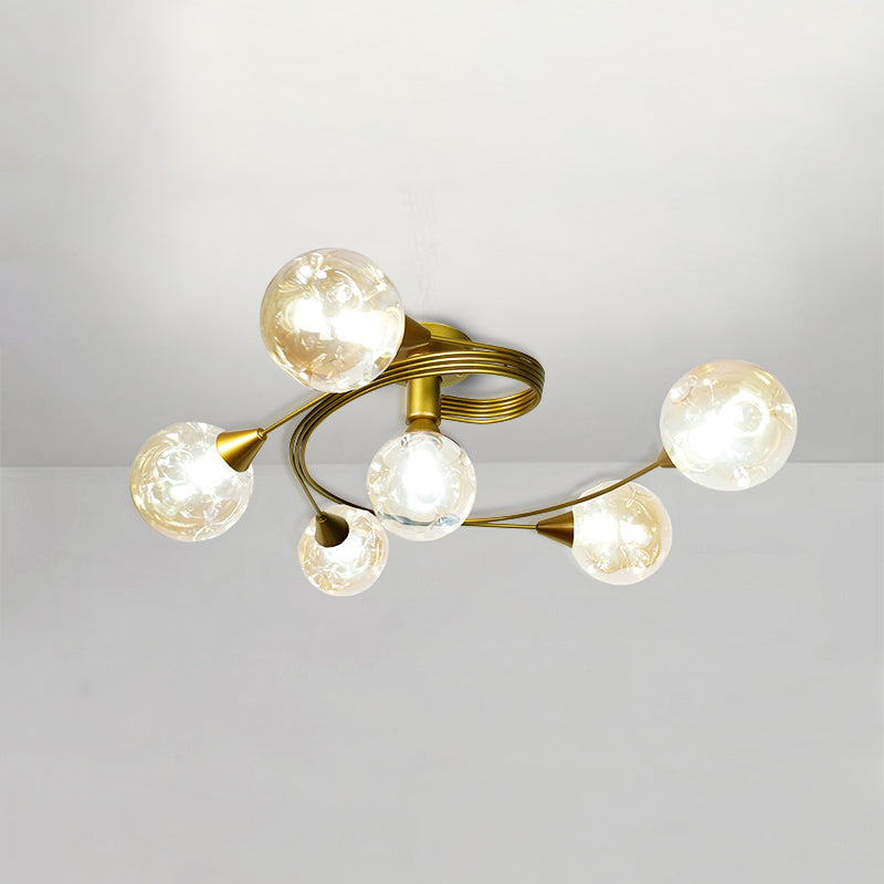 Luminaire semi-encastré en forme de verre, luminaire de plafond de style moderne