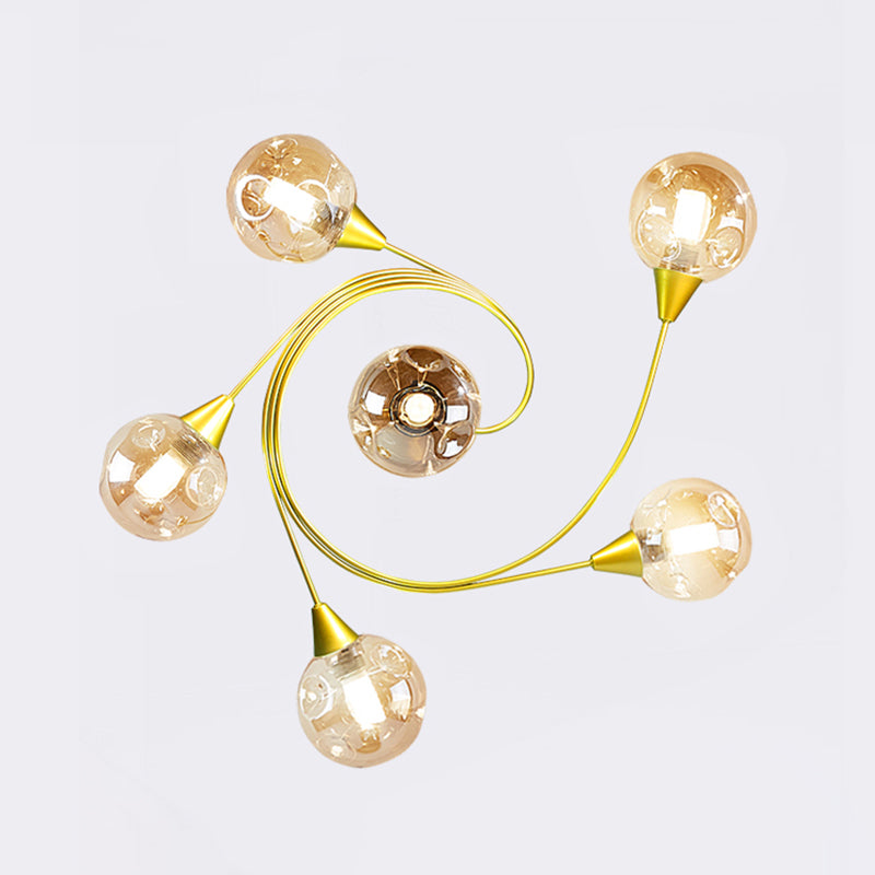 Luminaire semi-encastré en forme de verre, luminaire de plafond de style moderne